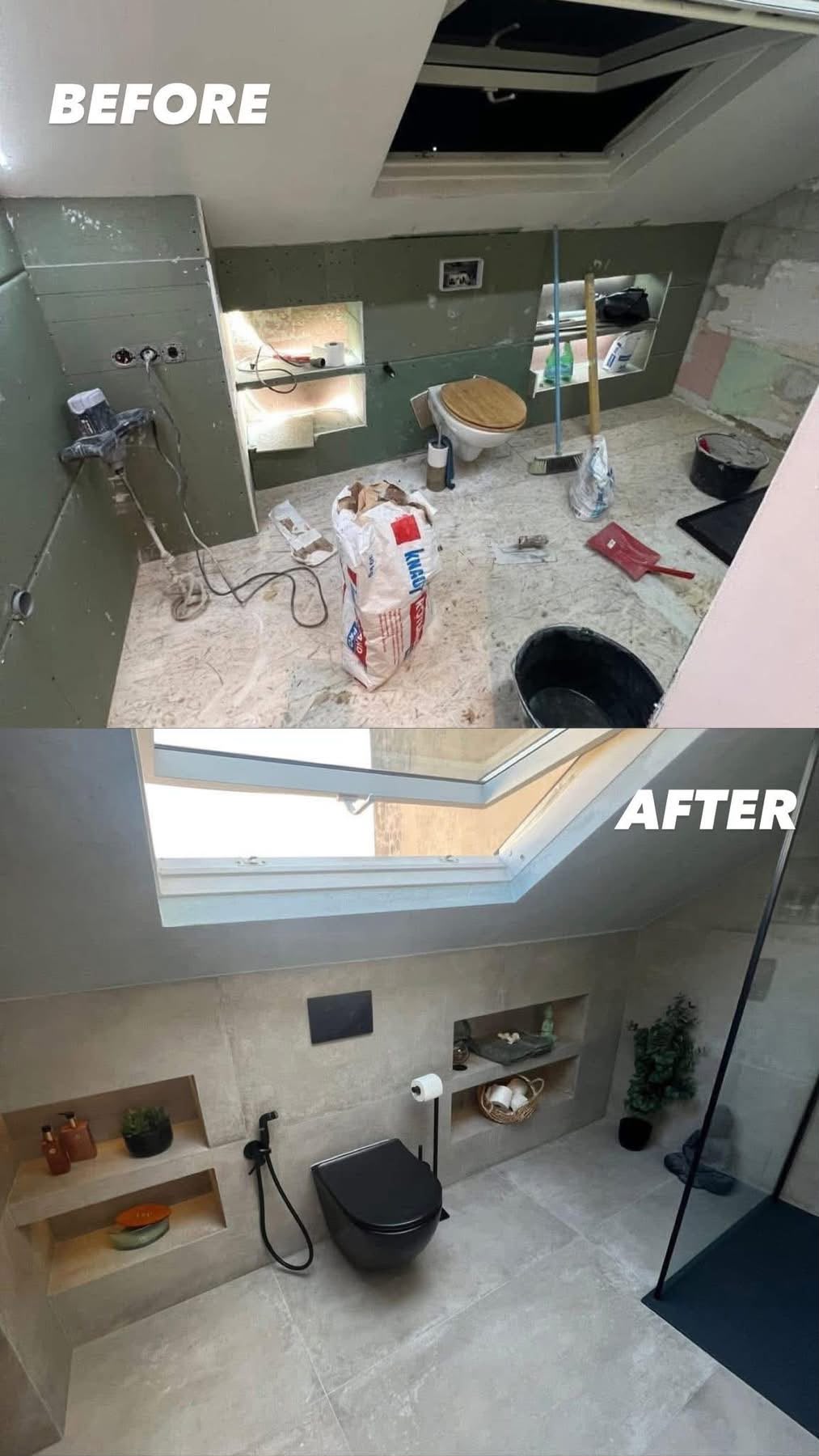 Avant/après et travaux de salle d’eau