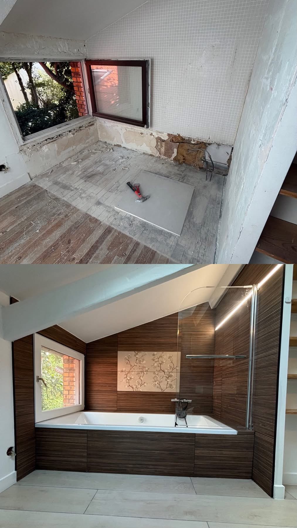 Transformations intérieures avant/après