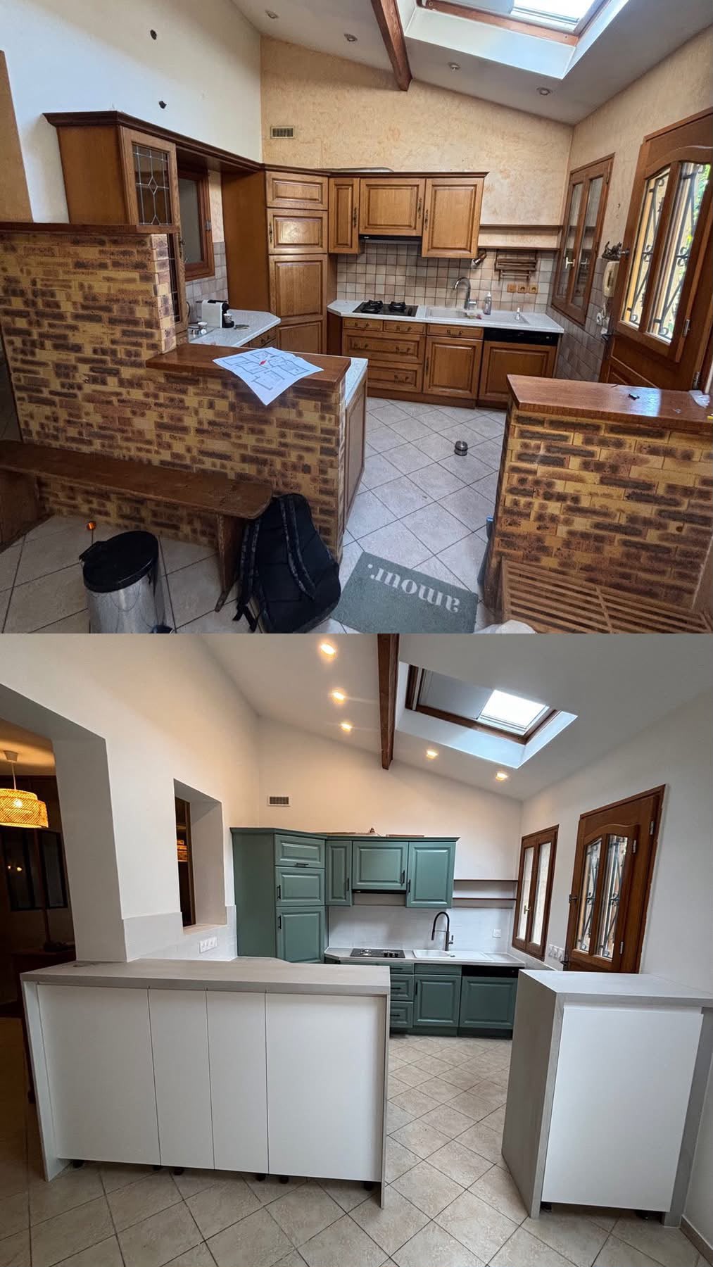Transformations intérieures avant/après
