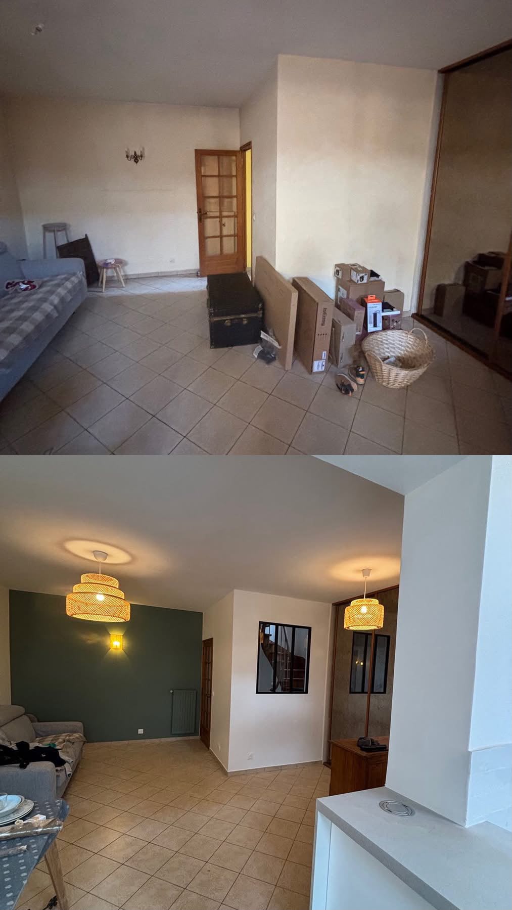Transformations intérieures avant/après