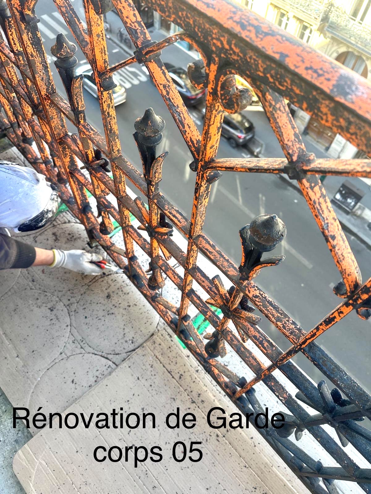 Décapage/rénovation de garde-corps
